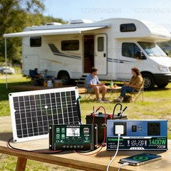 Grennova All-in-One 1400W Off-Grid Solar System High Quality 50W Panel 12V/24V