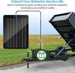 Solar Battery Charger Maintainer, Zuomeng 15W Solar Panel Kit for Dump Trailer B