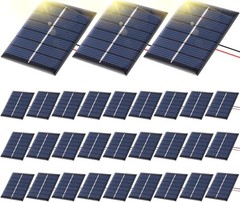 40 Pcs Mini Solar Panels 3V 120MA Small Polycrystalline Solar Cells Bulk DIY …