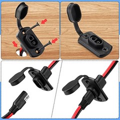 4 Pcs 12 AWG Power Socket Sidewall Port Compatible with SAE Quick Connect