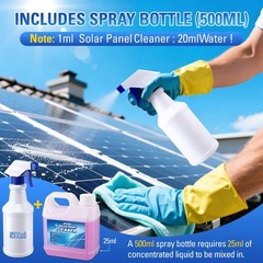 Solar Panel Cleaning Kits with Spray Bottle, Super Concentrated Cleaning Solu…
