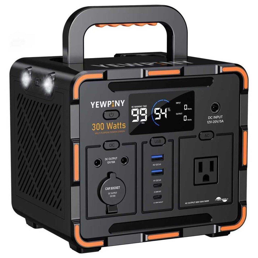 300W Portable Power Station, Solar Generator 259Wh, 70,000mAh LiFePO4 Battery…