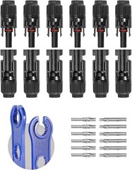 Universal 12 PCS Solar Cable Connectors with Spanners – Ideal for All PV Systems
