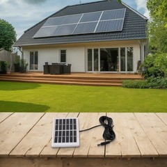 5W 6V Portable Solar Panel with Plastic Frame 84x130x10mm White Black Design