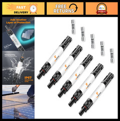 20A Solar Fuse Holder Inline 1000V Waterproof Connector for PV Panels – 5 Pcs