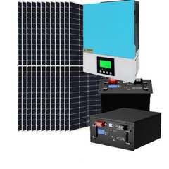 5.5KW Solar Panel Kit Complete DIY Solar Energy PV Module w/ Battery ,Inverter