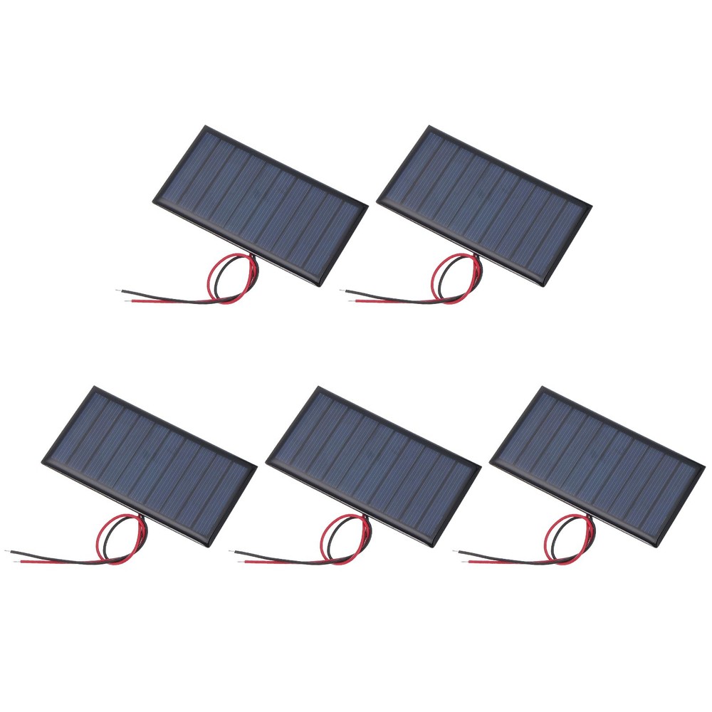 MECCANIXITY 5 Pcs 5V 0.45W 90mA Mini Solar Panels, Small Polycrystalline Solar C