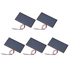 MECCANIXITY 5 Pcs 5V 0.45W 90mA Mini Solar Panels, Small Polycrystalline Solar C