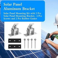 2Pcs Solar Panel Mounting Brackets Solar Panel Holder for Trailers RV Roof