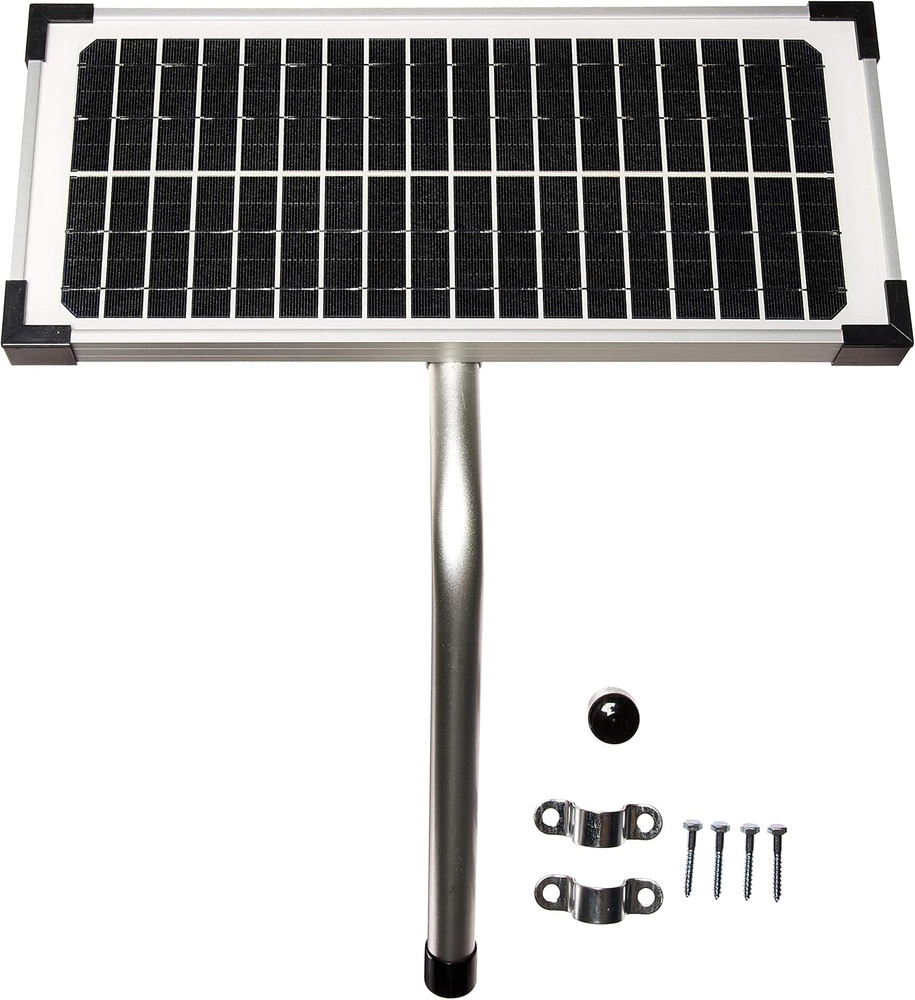 10 Watt Solar Panel Kit (FM123) for Automatic Gate Openers,Black Cell