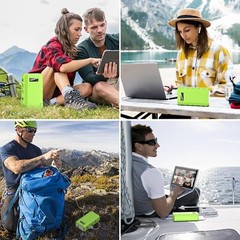 Powkey Green 65W 110V Portable Power Pack, 24000mAh 88.8Wh External Battery