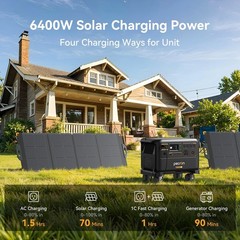 5120Wh LiFePO4 Portable Power Station 5000W Pure Sine Wave Expandable Battery