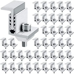 40 Pack Solar Panel End Clamp Z Bracket Mid Clamps Aluminum Mounting Kit Accesso