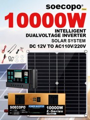 10000W Power Inverter Solar Generator With 300W Solar Panel Home Complete Set