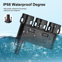 50A DC1500V Waterproof Solar Branch Connector 3 to 1 Y Connectors Pair M/FFF &