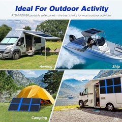 200W Portable Solar Panel, Foldable Solar Panel HPBC Chip, 20A MPPT 200w