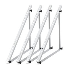 PFCTART Adjustable Solar Panel Mount Brackets 2 Set 45 Tilt Mounting Kit Outdoor