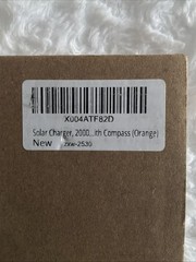 Powerbank 20000mAh Solar Charger w/ Compass, Water Resistant, USB ZXW-2513