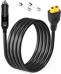 10-Foot Portable12V/24V car Charger Suitable for Ecoflow Delta/River, Bluetti EB