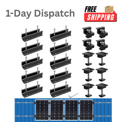 Solar Panel Mounting Brackets Kit 10 Rails Clamps Wrench for 4 Panels