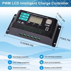 Solar Panels Kit Monocrystalline Solar Battery Maintainer 12V 10A Charge Cont…
