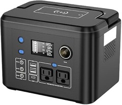 Open Box 350W Portable Solar Generator with 60W Solar Panel, Powkey 70,000mAh