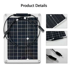 25W Flexible Solar Panel 12V Charger with Controller and MC4 for RV Marine Off
