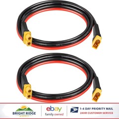 2PCS 3FT XT60 Extension Cable Male to Female Connector for Solar Power Systems