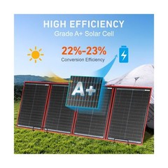 Bundle of DOKIO 220w Solar Panel and 19.7ft (6m) Extension Cord