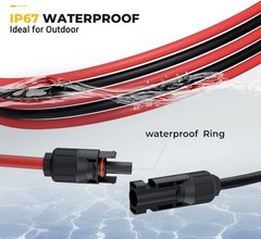 Heavy-Duty 10AWG Solar Extension Cable – 20FT with Waterproof Connectors