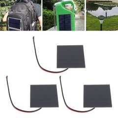 3 Set Small Solar Panels Professional 1W Monocrystalline Silicon High Efficiency