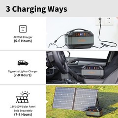 Flashfish P56 Portable Power Station 330W 299Wh Solar Generator Refurbished