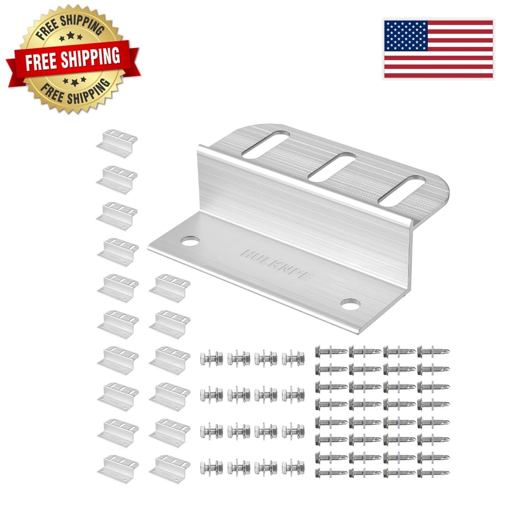 Corrosion-Resistant Aluminum Z Brackets – Complete 16-Piece Solar Mount Kit