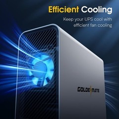 Goldenmate Back-UPS 1000VA/800W LiFePO4 Battery Backup UPS Surge Protector