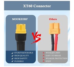 MOOKEERF XT60 Extension Cable 10AWG 100FT Male to Female RC Battery Solar