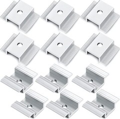 12 Pack Solar Panel Mid Clamps 1.06 Inch Solar Panel Bracket Aluminium M