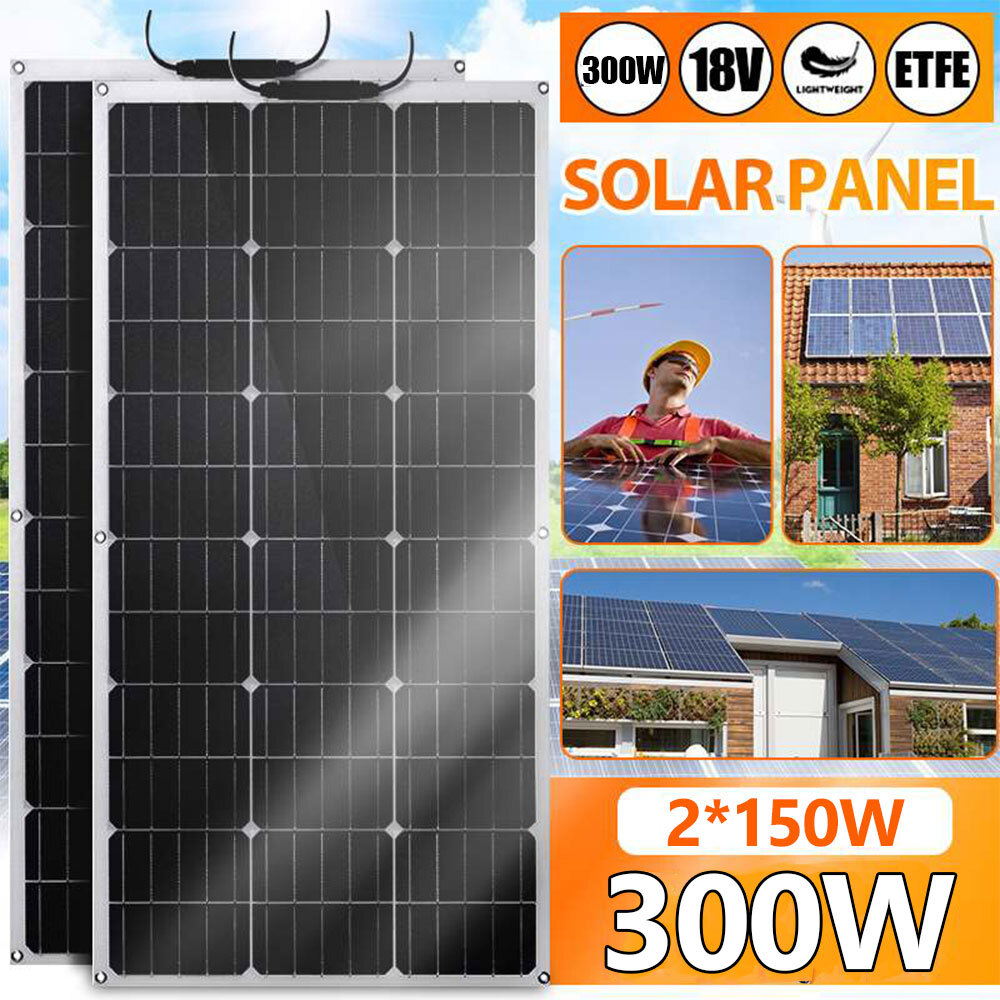 300W 150W Solar Panel Monocrystalline MPPT 12V Battery Off Grid Complete kit