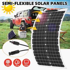 Flexible Mono Solar Panel 200 Watt Ultra Flex Bendable for Marine RV Cabin Van