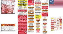 57-Piece Photovoltaic Solar Label Kit – NEC Compliant & Weatherproof Safety Set