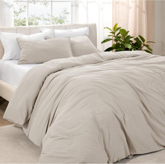 Microfiber Duvet Cover Set – Ultra Soft Washed Microfiber – Twin/Twin Extra Long