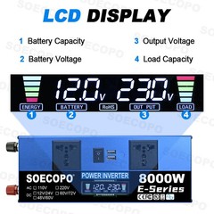 8000W Complete Solar Panel Kit Solar Power Generator 100A Home 110V/220V SysteOy