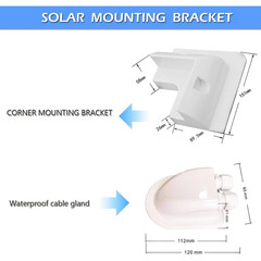 Solar Panel ABS Plastic Mounting Bracket with 5 Non Drilling Corner Kits, RV Mar