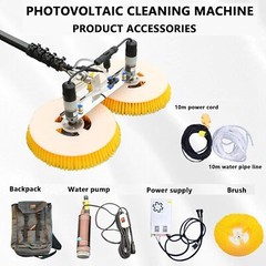 Solar Panel Cleaning Machine Double Head Retractable Photovoltaic Panels Brush