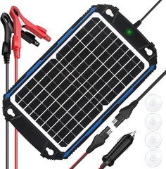 Cargador y mantenedor de batería solar impermeable de 12 W y 12 V Pro kits.neuvo
