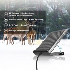 12V 1.7W Waterproof Solar Panel with Mounting Bracket for Deer Feeder Battery