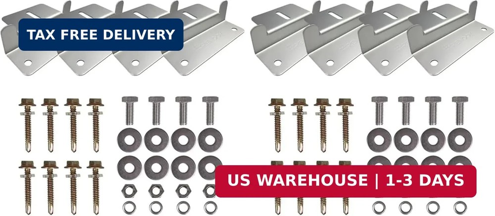 2 Sets Solar Panel Mounting Z Brackets Lightweight Aluminum Corrosion-Fre