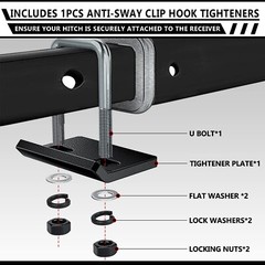 Tensor de enganche antisonajero para enganches de 1.25 y 2 pulgadas