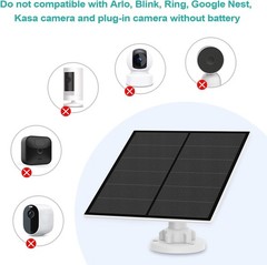 5W Solar Panel for Security Camera, USB Solar Panel for DC 5V Outdoor Recharg…