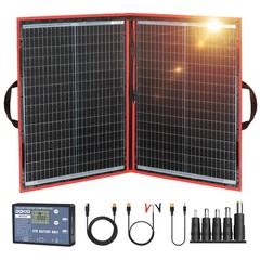 Efficient 100W Solar Panel | Foldable, Controller Included