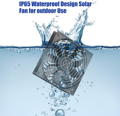 4.7 Inch Solar Powered Fan Kit, 15W Solar Panel with 2 Waterproof Fans, Intake o